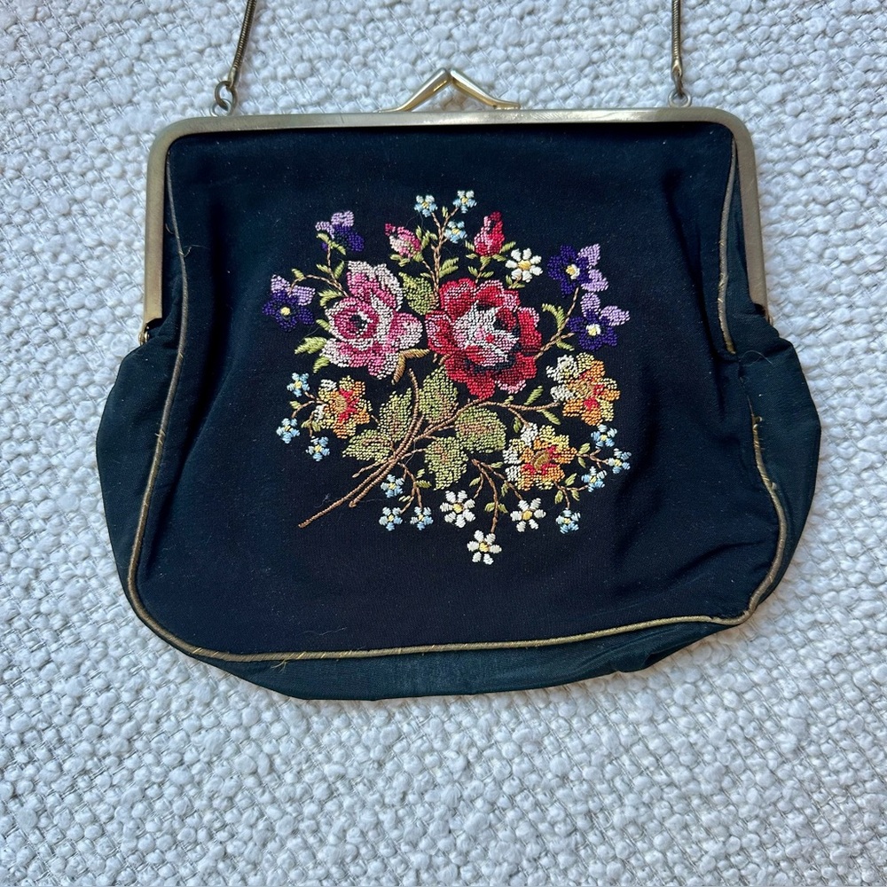 Vintage Embroidered Evening Handbag